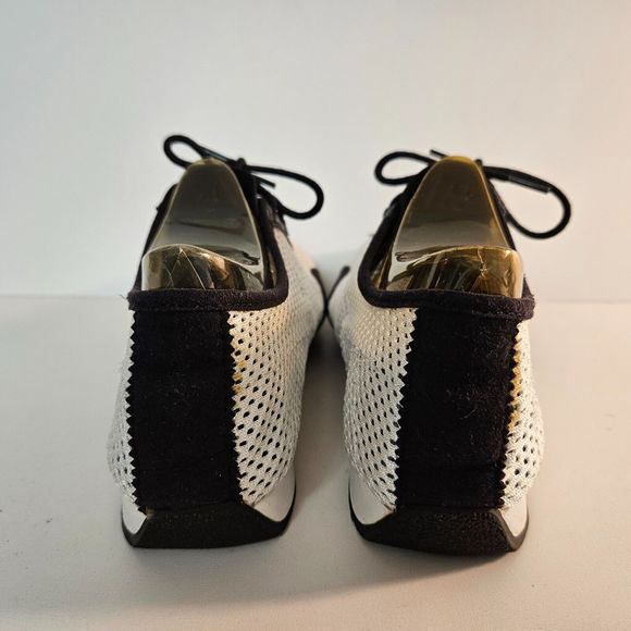 SJBActive St. Johns Bay Size 7.5 Emily White Black Mesh Lace-Up Activewear Shoes - Picture 5 of 8